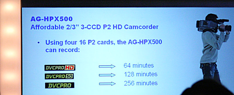 Illustration for article titled NAB07: Panasonic Busts Out HPX500 Pro HD Camcorder